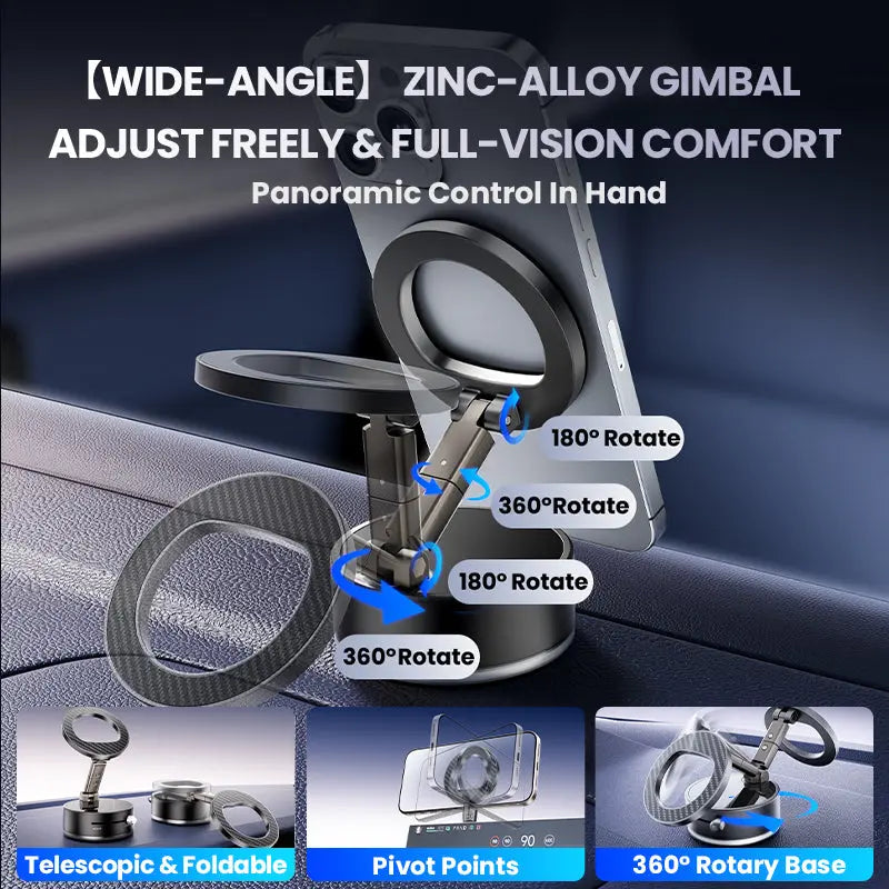 A7 Pro – Rotating Foldable Magnetic Vacuum Mount BL Zlink